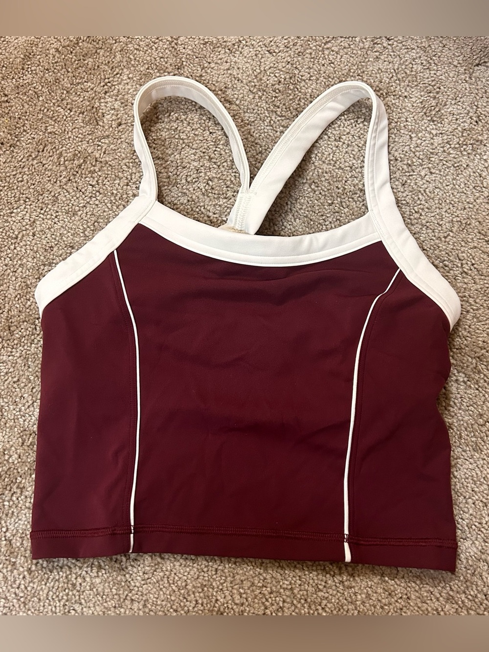 Wunder train piped strappy tank top